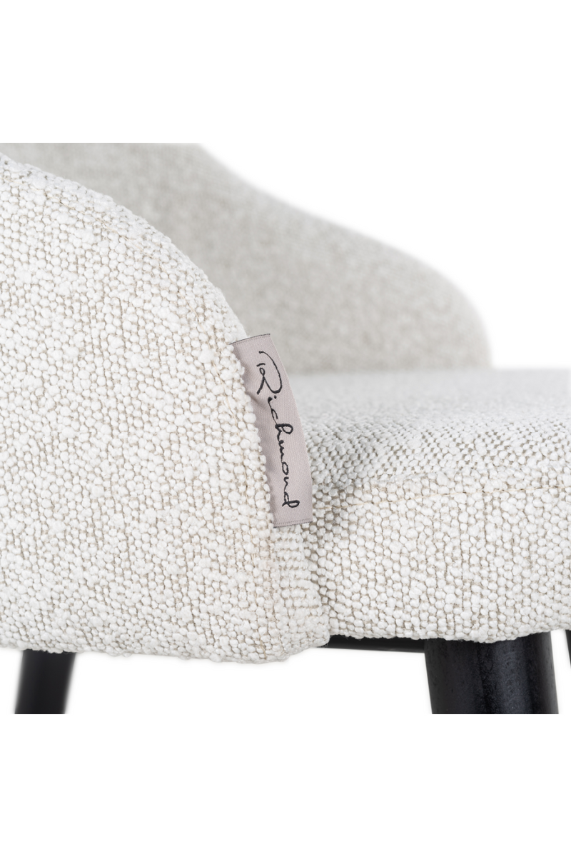 Chaise de salle à manger bouclé blanc | Richmond Twiggy | Meubleluxe.fr