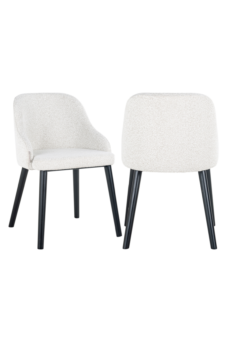 Chaise de salle à manger bouclé blanc | Richmond Twiggy | Meubleluxe.fr