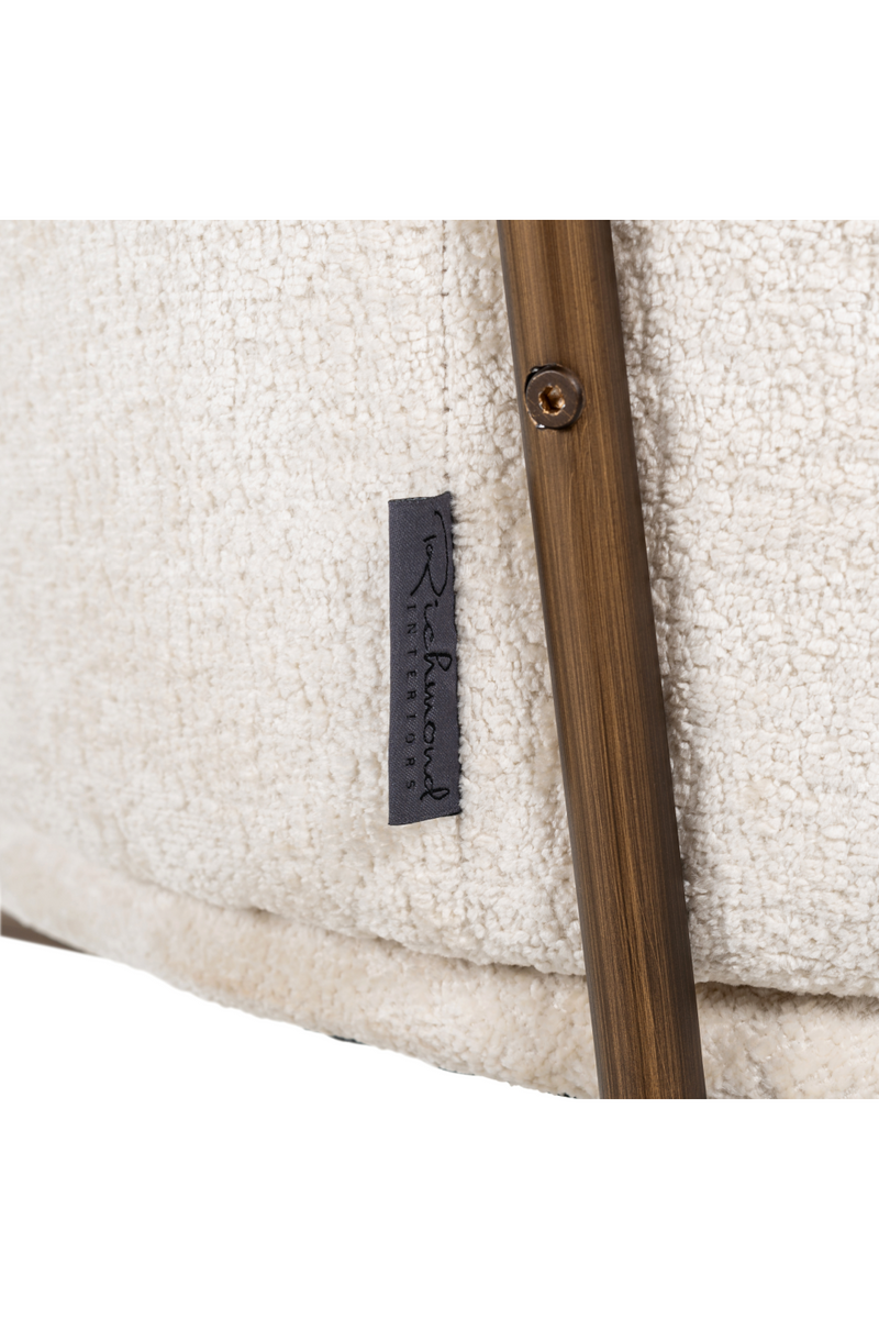 Chaise de salle à manger en chenille blanc | Richmond Minerva | Meubleluxe.fr