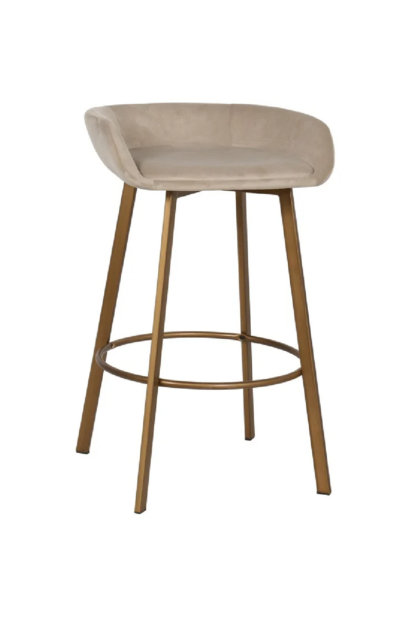 Tabouret de bar en velours taupe (lot de 2) | Richmond Cressida | Meubleluxe.fr