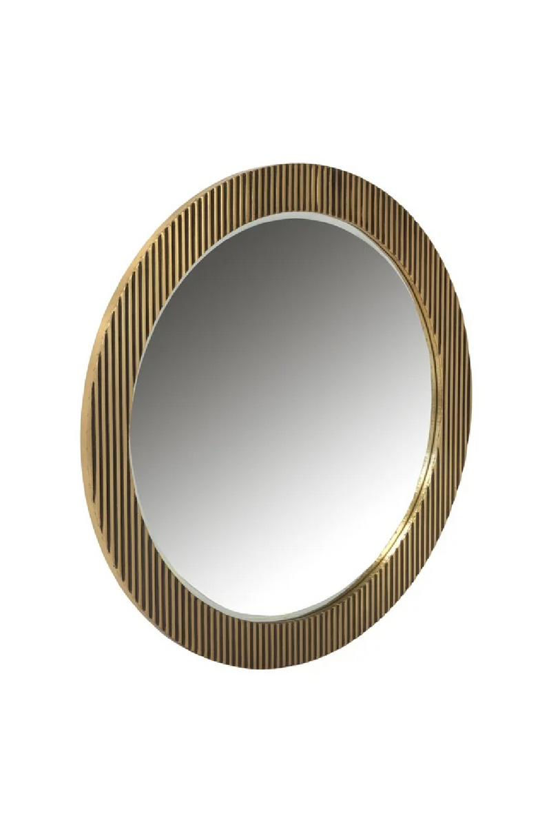 Miroir rond doré | Richmond Ironville | Meubleluxe.fr