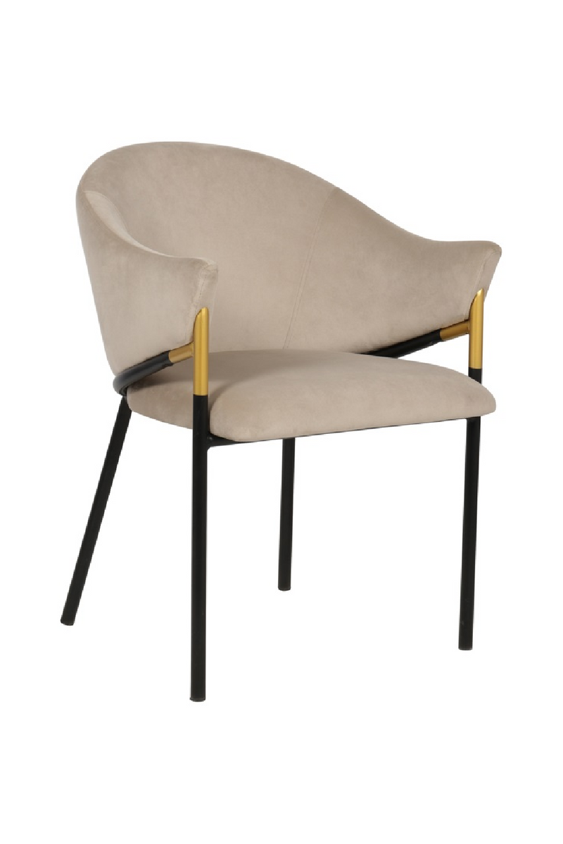 Chaise de salle à manger en velours taupe (lot de 2) | Richmond Jocasta | Meubleluxe.fr