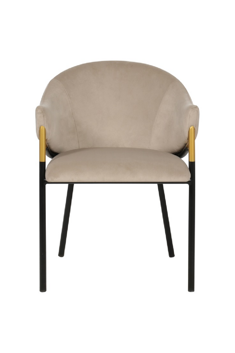 Chaise de salle à manger en velours taupe (lot de 2) | Richmond Jocasta | Meubleluxe.fr