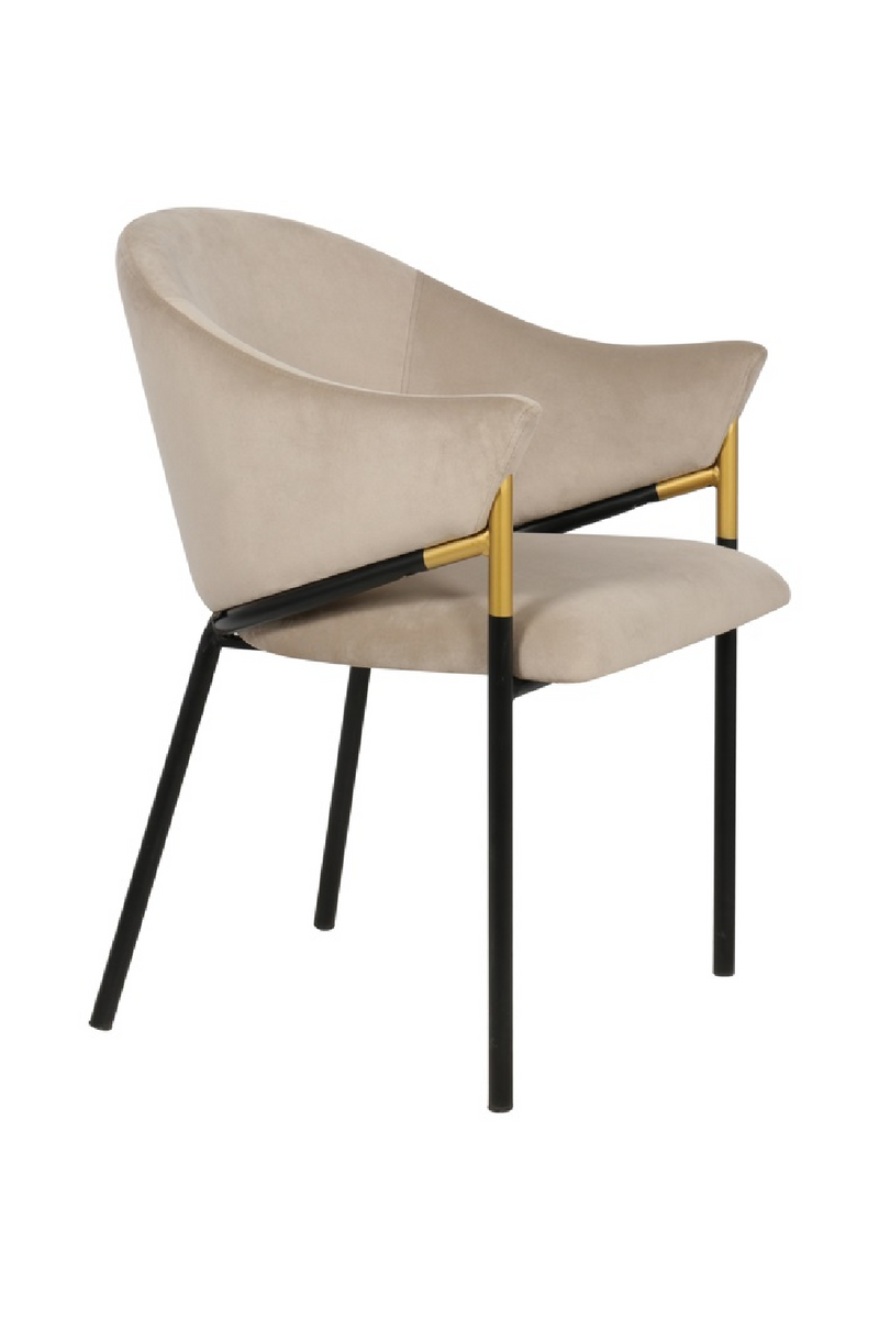 Chaise de salle à manger en velours taupe (lot de 2) | Richmond Jocasta | Meubleluxe.fr