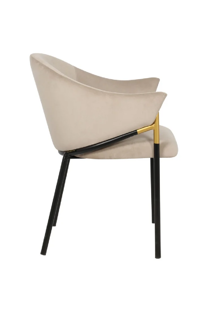 Chaise de salle à manger en velours taupe (lot de 2) | Richmond Jocasta | Meubleluxe.fr