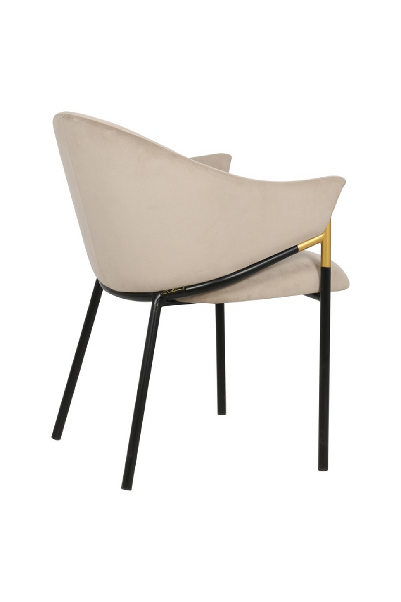 Chaise de salle à manger en velours taupe (lot de 2) | Richmond Jocasta | Meubleluxe.fr