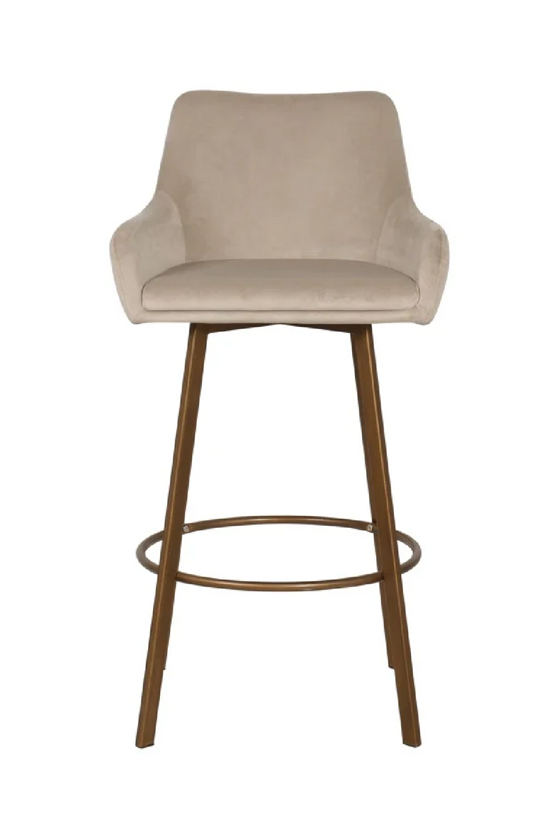 Tabouret de bar en velours taupe (lot de 2) | Richmond Cressida | Meubleluxe.fr