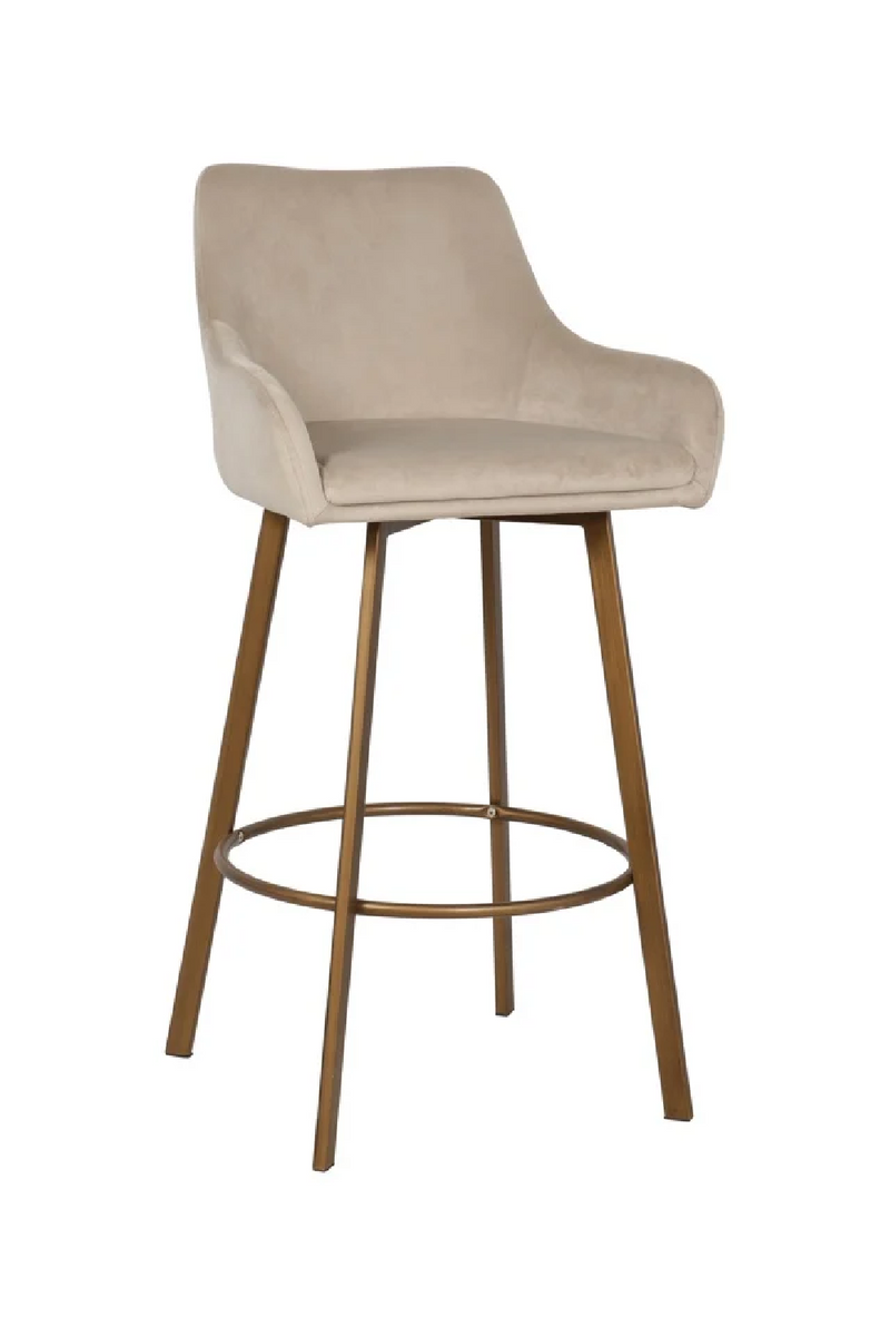 Tabouret de bar en velours taupe (lot de 2) | Richmond Cressida | Meubleluxe.fr