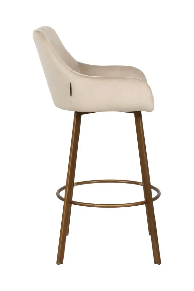 Tabouret de bar en velours taupe (lot de 2) | Richmond Cressida | Meubleluxe.fr