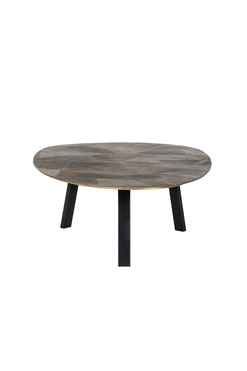 Table basse en métal doré | Richmond Brandon | Meubleluxe.fr