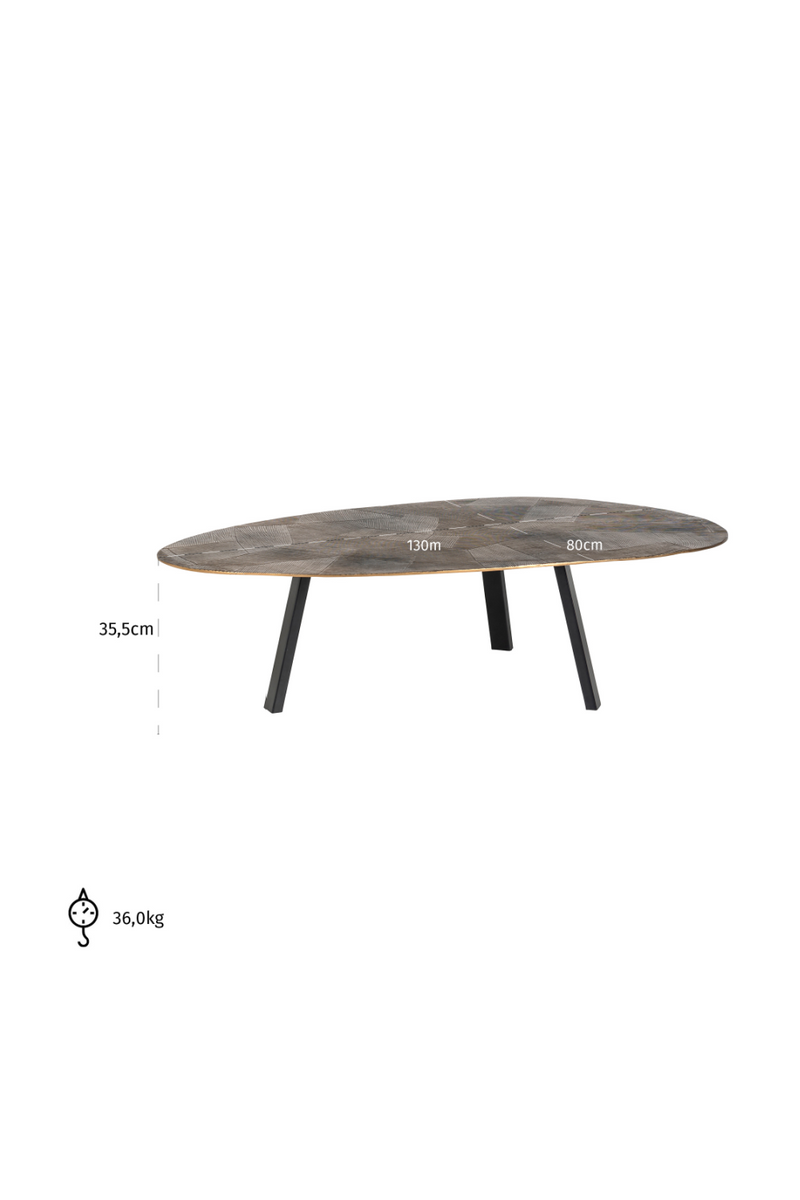 Table basse en métal doré | Richmond Brandon | Meubleluxe.fr