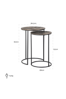 Table d'appoint gigogne en métal (lot de 2) | Richmond Tulum | Meubleluxe.fr