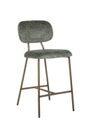 Tabouret de bar en tissu thym | Richmond Xenia | Meubleluxe.fr