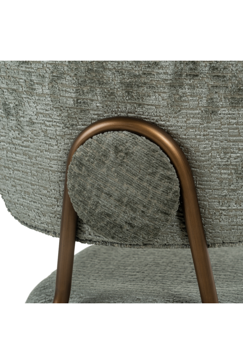 Tabouret de bar en tissu thym | Richmond Xenia | Meubleluxe.fr