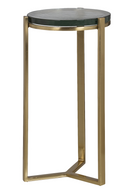 Table d'appoint en verre et laiton | Richmond Aubrey | Meubleluxe.fr