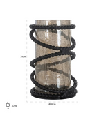 Bougeoir cylindrique noir en métal | Richmond Edison | Meubleluxe.fr