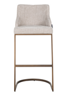 Chaise de bar en tissu beige | Richmond Bolton  | Meubleluxe.fr
