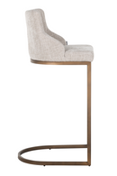 Chaise de bar en tissu beige | Richmond Bolton | Meubleluxe.fr