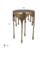 Table d'appoint en métal doré | Richmond Carly | Meubleluxe.fr