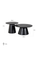 Table basse en bois noir (lot de 2) | Richmond Jazz | Meubleluxe.fr