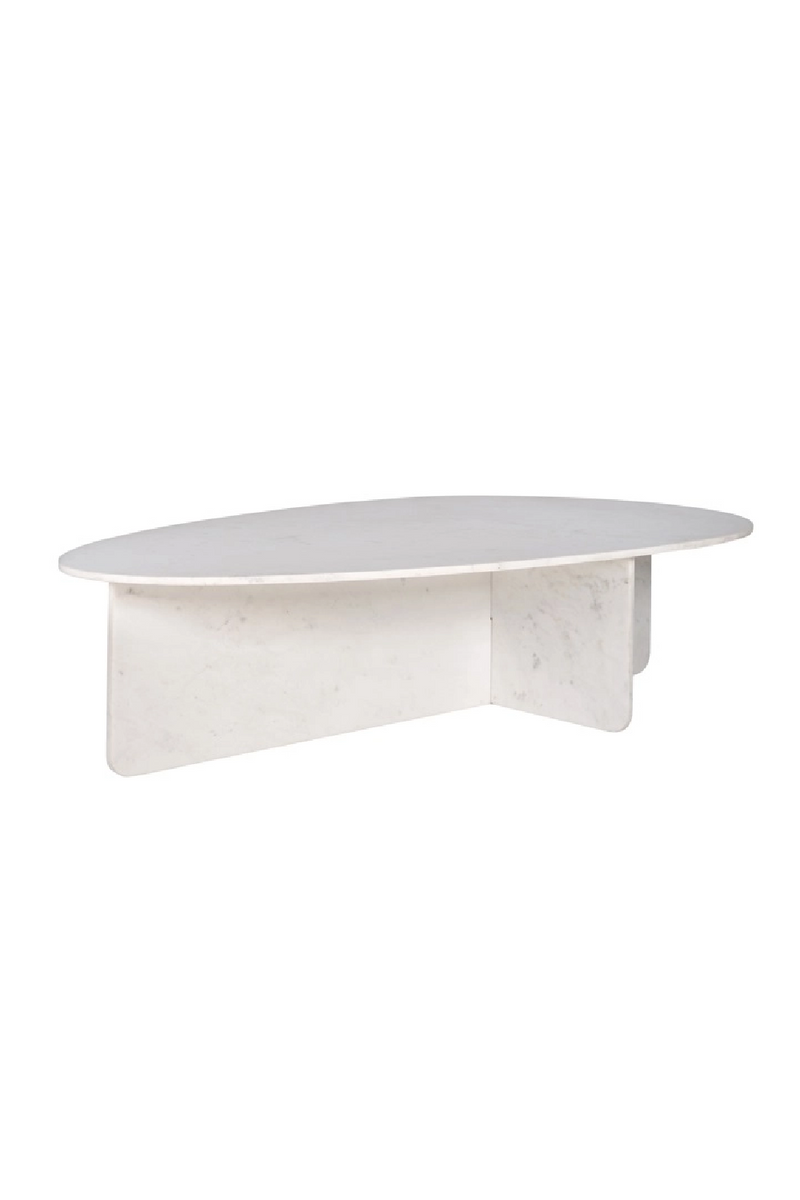 Table basse en marbre blanc | Richmond Brandon | Meubleluxe.fr