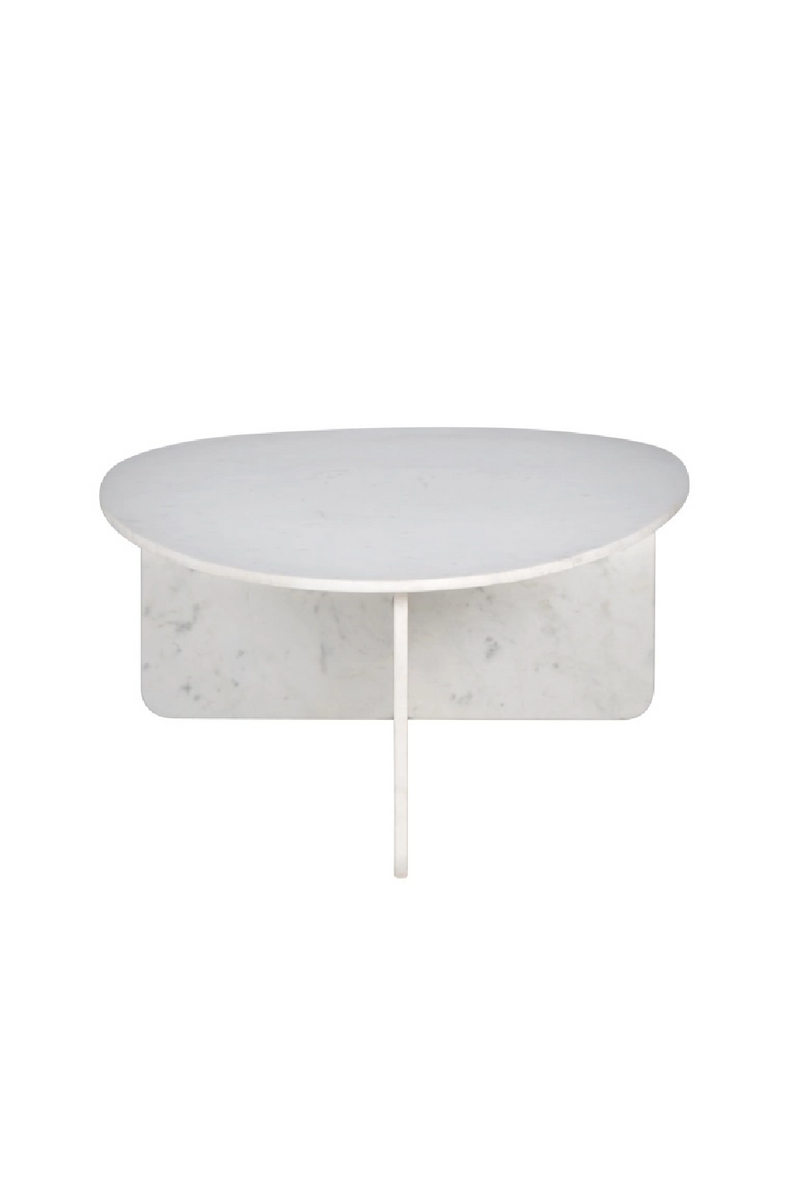 Table basse en marbre blanc | Richmond Brandon | Meubleluxe.fr