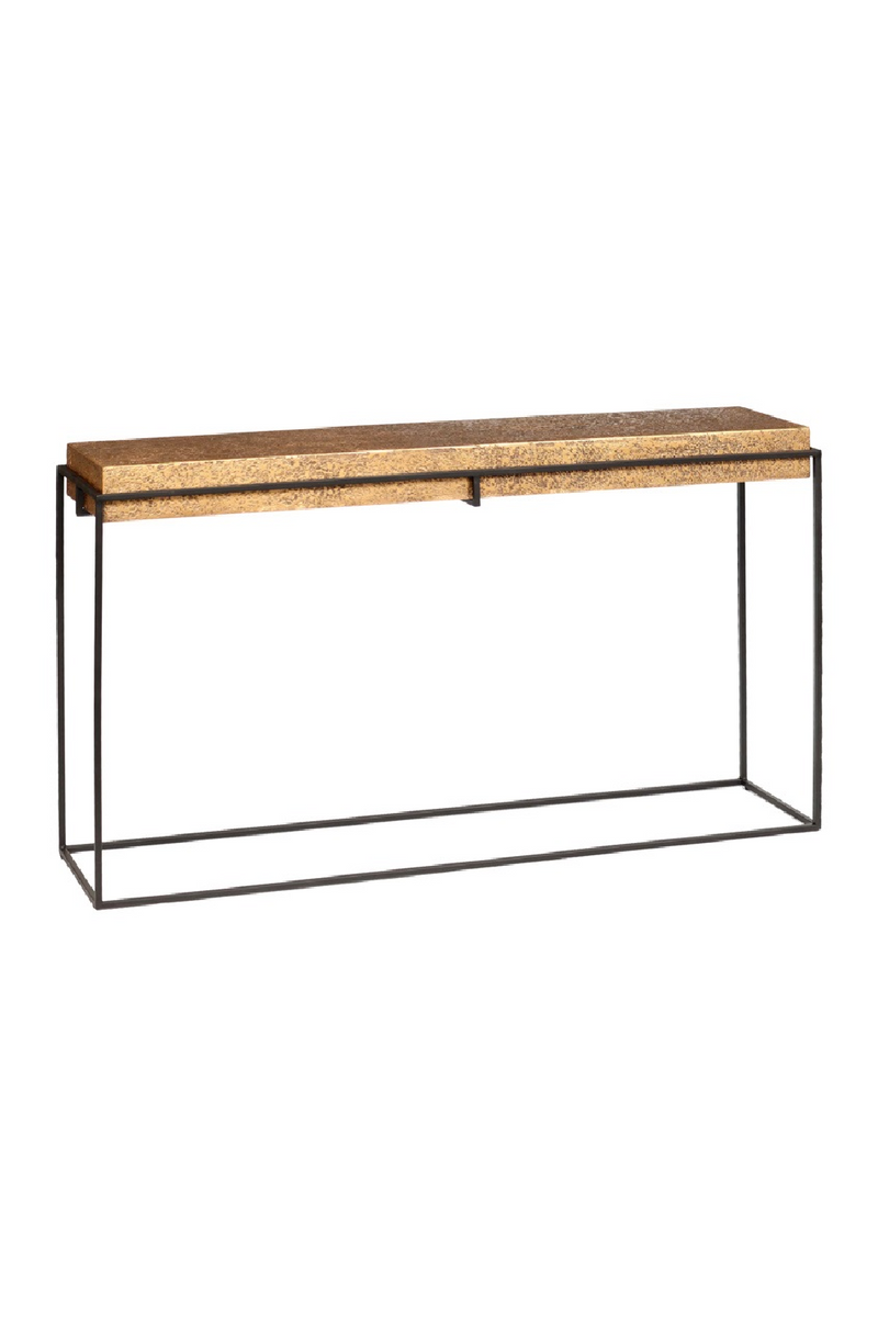 Console en laiton texturé doré | Richmond Dover | Meubleluxe.fr