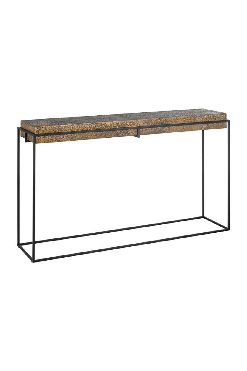 Console en laiton texturé doré | Richmond Dover | Meubleluxe.fr