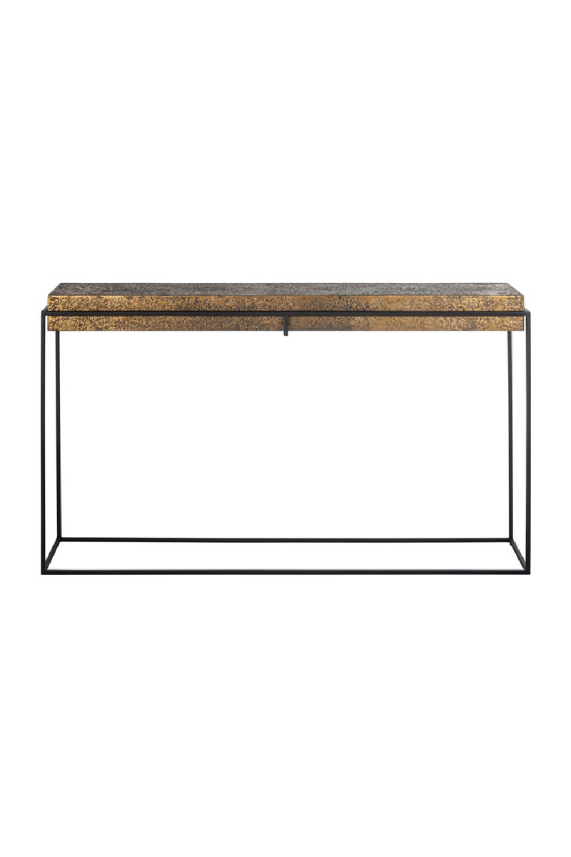 Console en laiton texturé doré | Richmond Dover | Meubleluxe.fr