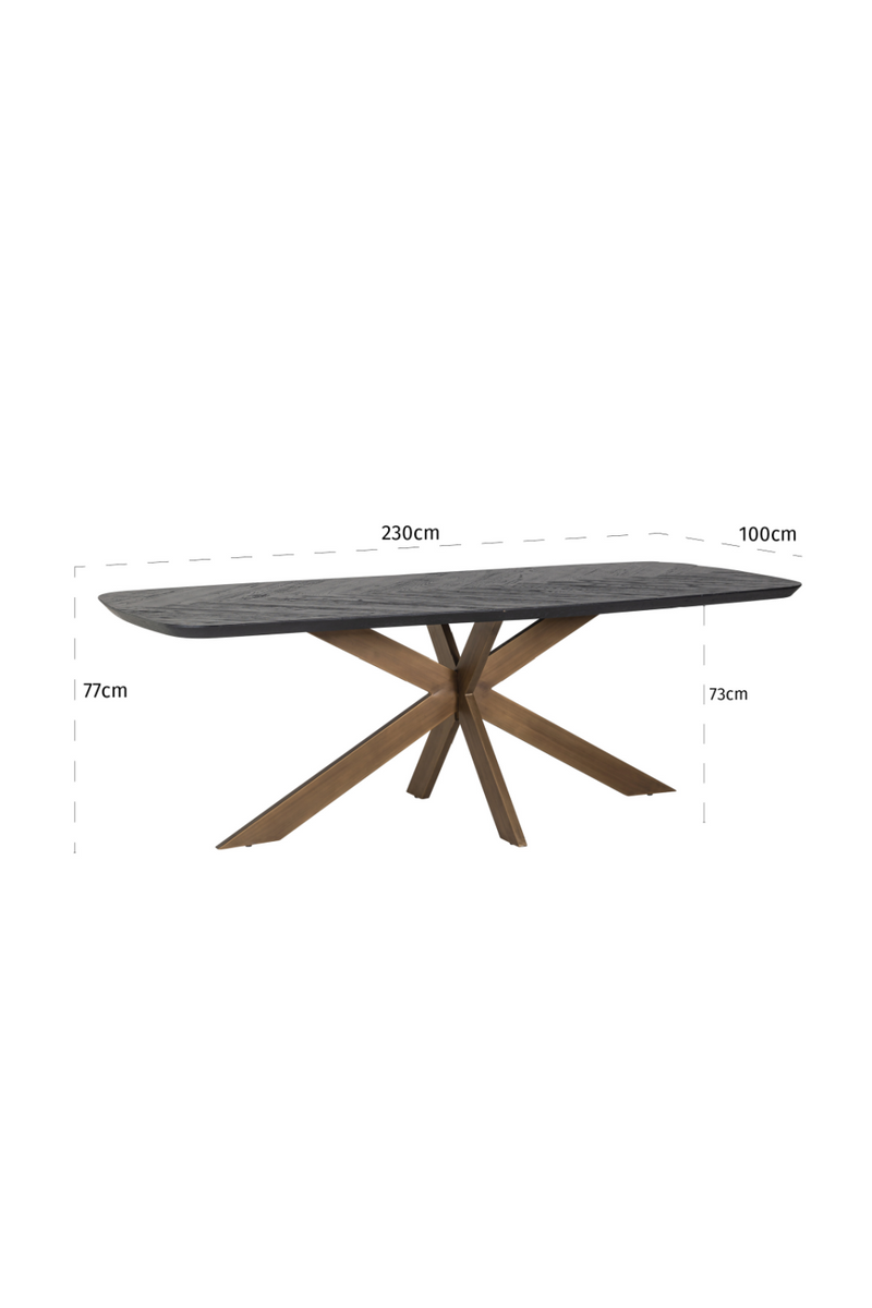 Table de salle à manger en chêne noir 230 cm | Richmond Haley | Meubleluxe.fr