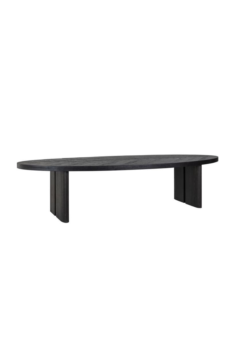 Table de salle à manger ovale en chêne noir 330 cm | Richmond Lily | Meubleluxe.fr