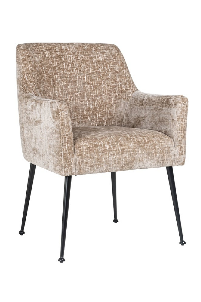 Chaise de salle à manger en tissu marron | Richmond Harley | Meubleluxe.fr