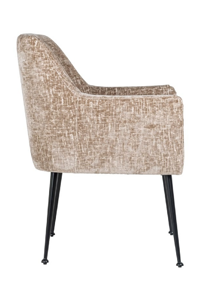 Chaise de salle à manger en tissu marron | Richmond Harley | Meubleluxe.fr