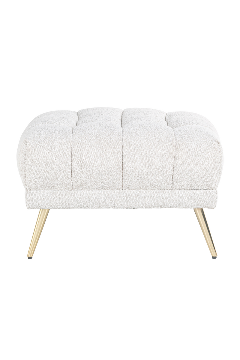 Pouf bouclé crème | Richmond Huxley | Meubleluxe.fr