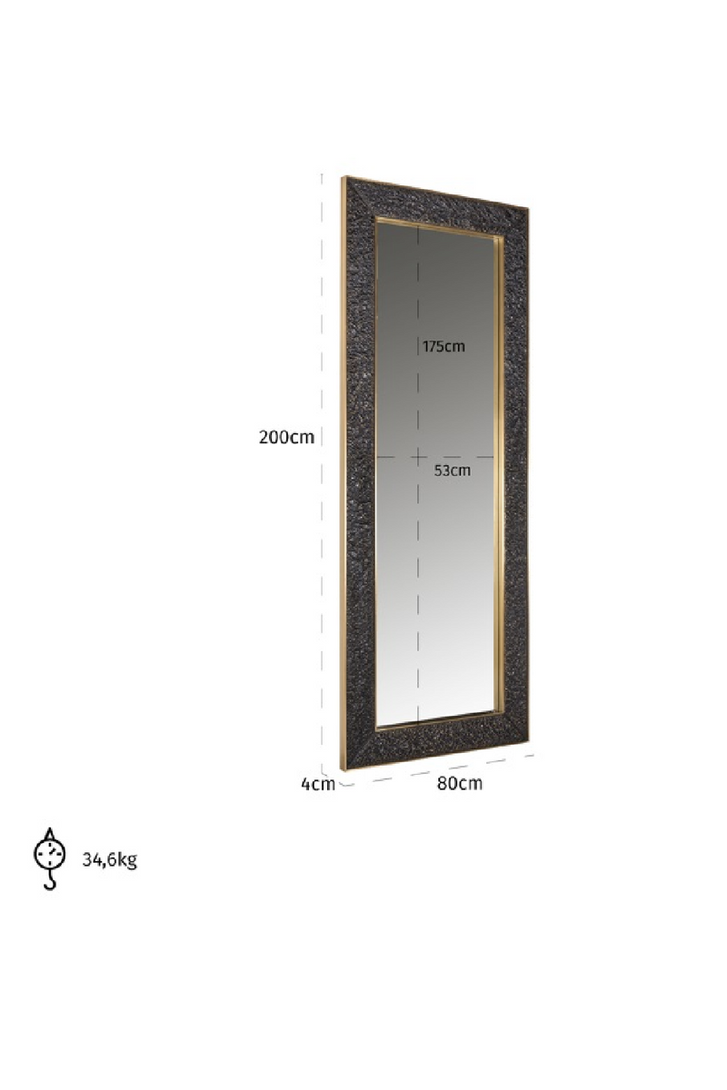 Miroir rectangulaire anthracite | Richmond Daveen | Meubleluxe.fr