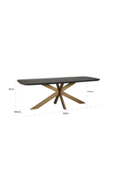 Table de salle à manger ovale en chêne noir 230 cm | Richmond Cambon | Meubleluxe.fr