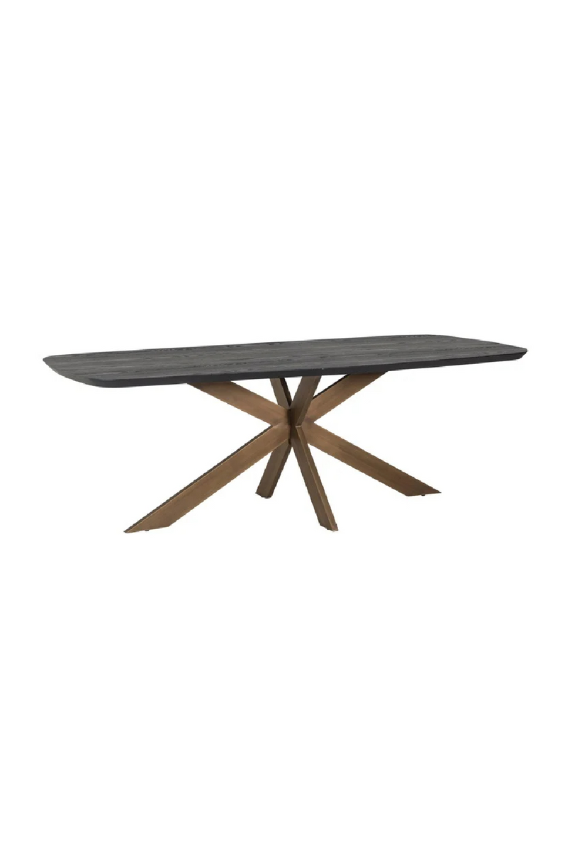 Table de salle à manger ovale en chêne noir 230 cm | Richmond Cambon | Meubleluxe.fr