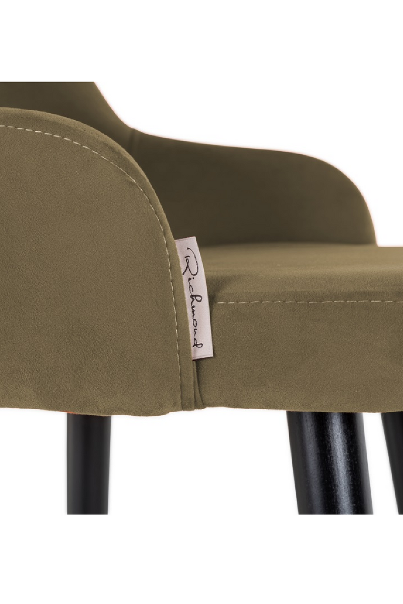 Chaise de bar en velours marron | Richmond Antony | Meubleluxe.fr