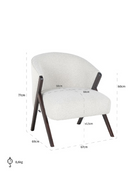 Fauteuil bouclé crème | Richmond Mia | Meubleluxe.fr