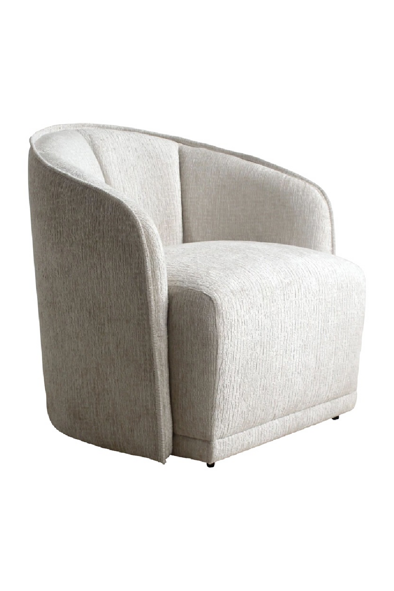 Fauteuil en tissu blanc | Richmond Maryse | Meubleluxe.fr