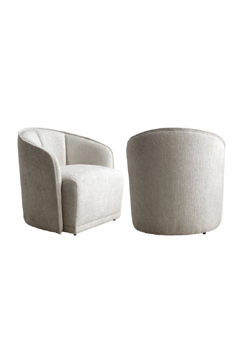 Fauteuil en tissu blanc | Richmond Maryse | Meubleluxe.fr