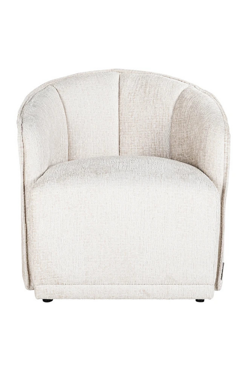 Fauteuil en tissu blanc | Richmond Maryse | Meubleluxe.fr