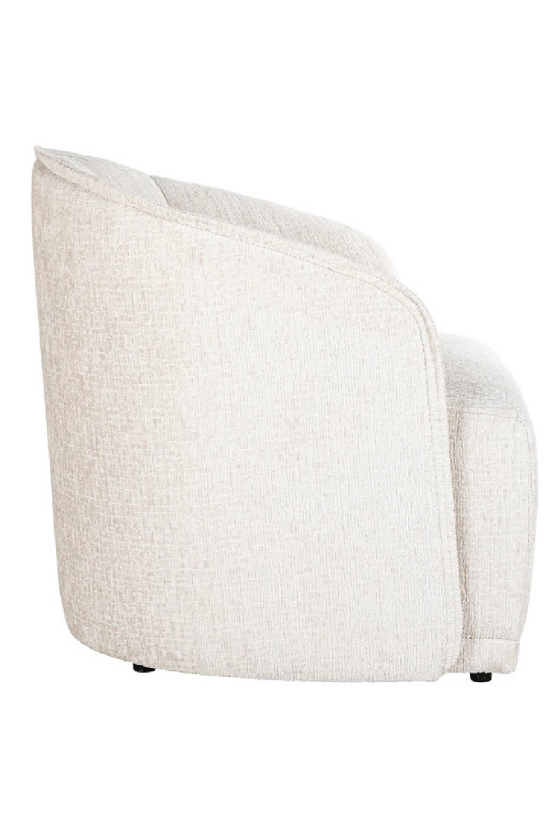 Fauteuil en tissu blanc | Richmond Maryse | Meubleluxe.fr