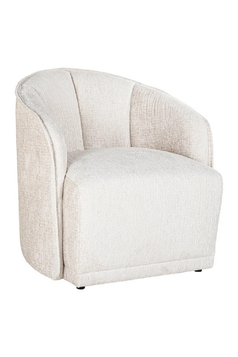 Fauteuil en tissu blanc | Richmond Maryse | Meubleluxe.fr