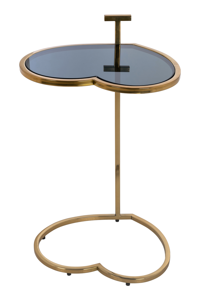 Table d'appoint en verre et laiton | Richmond Love | Meubleluxe.fr