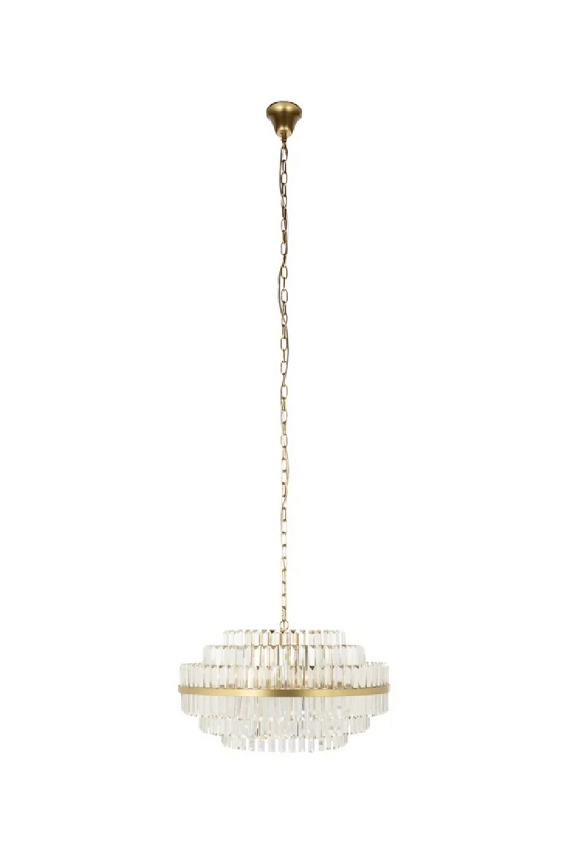 Lustre en cristal et laiton brossé | Richmond Desire M | Meubleluxe.fr