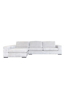 Canapé 3 places en taupe avec méridienne gauche | Richmond Pesha | Meubleluxe.fr