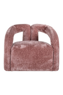 Fauteuil en chenille rose | Richmond Dana | Meubleluxe.fr