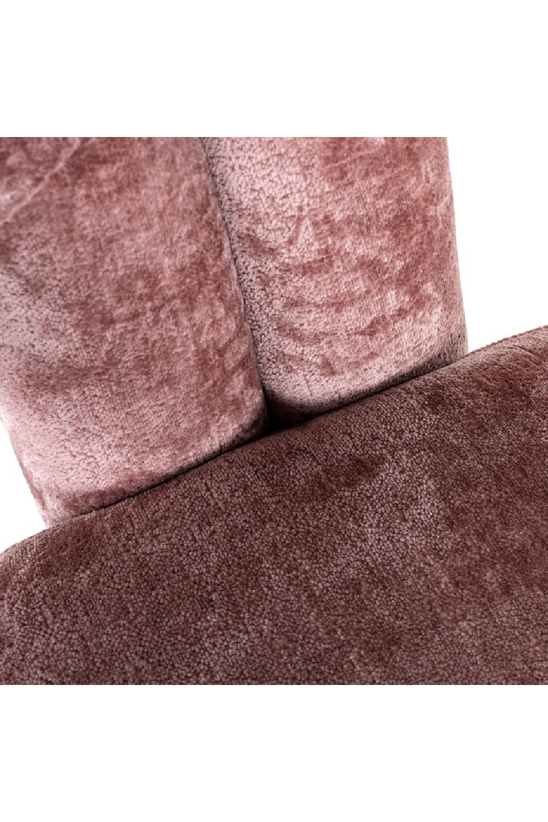 Fauteuil en chenille rose | Richmond Dana | Meubleluxe.fr