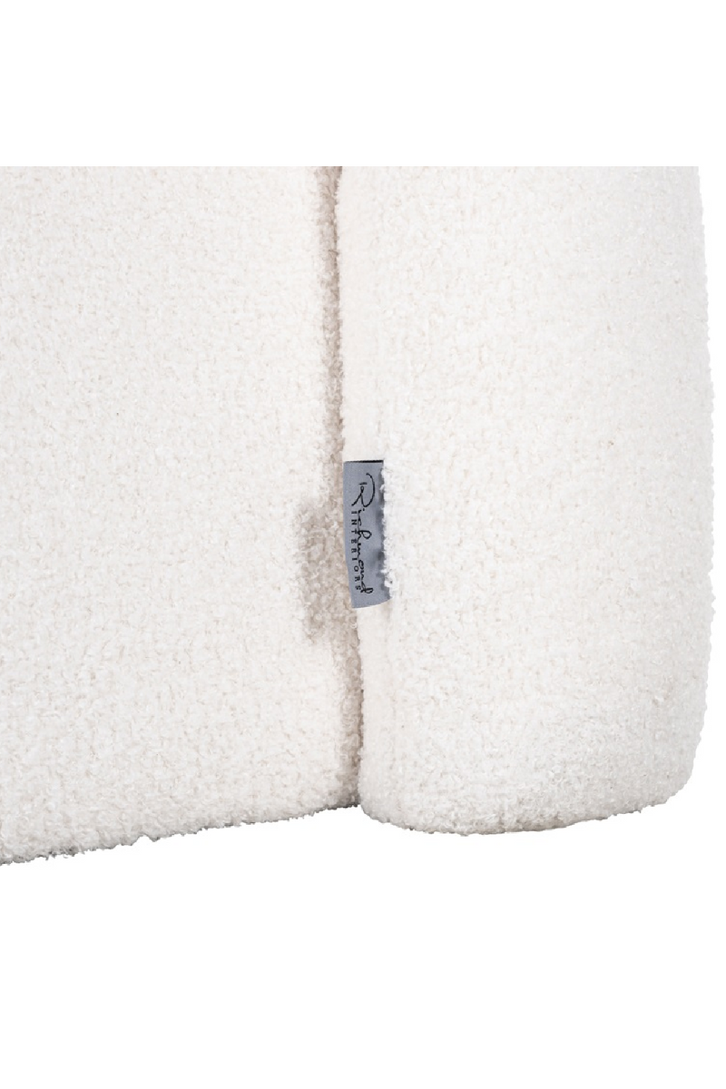 Fauteuil en tissu molletonné blanc | Richmond Dana | Meubleluxe.fr